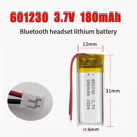 1-10pcs 601230 180mAh Lipo Battery 3.7V Polymer Li Ion Batteries for Tws Bluetooth Headset Handheld