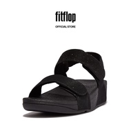 FitFlop LULU Adjustable Shimmerlux Back-Strap Sandals - All Black (GA2-090)