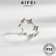 AIFEI JEWELRY Accessories Stars Cincin Perak Adjustable Korean 純銀戒指 Sterling Original Retro Women Ring 925 Silver For Perempuan R1092