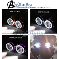 Bi-Xenon 3" Ring Projector Lens Double Angle Eye Light For Car and Motor