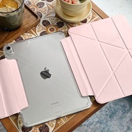 Gen11A16 เคสพับตัว Y สำหรับ iPad Air 4/5/6/7 M3 Pro11 2022/2021 Gen10/9/8/7 10.2 10.9 ฝาหลังอะครีลิค