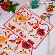 DayDayTo 6Pcs New Year Rabbit 2023 Lollipop Cards Candy Decorative Card Christmas Gift sg