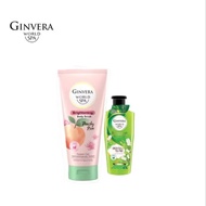 Ginvera World Spa Peachy Rose Body Scrub 200ml + Ginvera World Spa Japanese Shower Scrub Green Tea &