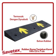 Rubber Ramp Slanted Rubber Ramp / 100 x 25 x 7 cm