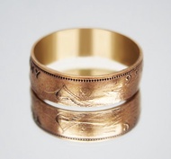 英國硬幣戒指半便士 1966 年硬幣戒指男士硬幣戒指禮物