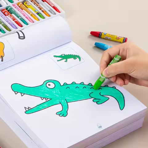95 Pages Diverse Content Kids' Coloring Book Vibrant Animal & Nature Designs Drawing Workbook
