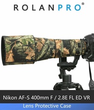 ROLANPRO Lens Clothing Camouflage Coat Rain Cover for Nikon AF-S 400mm F2.8E FL ED VR Lens Protectiv
