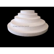 1" Gabus Tapak Hantaran/Poly Foam/Gabus Bulat/Hantaran Kahwin/HIasan Hantaran