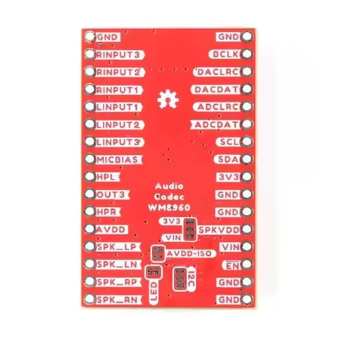 A49T BOB-21250 Audio Codec Breakout WM8960 Qwiic I2S Stereo Audio Module Headphone Speaker Amplifier