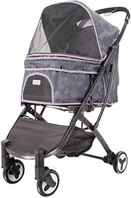 3-in-1 Multifunction Pet Jogger Stroller for Medium Small Dogs Cats Travel Folding Carrier with Remo