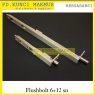 grendel pintu kayu 6 + 12 inch flusbolt pintu kayu 1set atas bawah