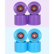 PUENTE 4Pcs Cruiser Skateboard Wheels PU Wheels Long Board Cruiser Wheels with ABCE-9 Bearings