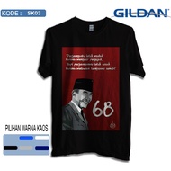 Soekarno Quotes T-shirt, Gildan Softstyle T-shirt Tag