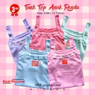 6 Pcs Girls' Lace Singlets / Children's and Teenagers' Undershirts / Quality Girls' Camisoles / Tang
