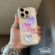 Cute Colorful Love Plating Phone Case For Samsung Galaxy S26 S25 Edge S24 S23 S22 S21 S10 Plus S20 F