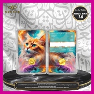 GB GOLD Cat Colourful GoldBar 1g (Emas 999.9)