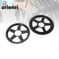 ORIENRI Electric Bike Chain Sprocket, 44T Steel Electric Bike Chainring, with ABS Cover Bike Motor C
