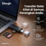 HP Card Reader OTG Type C USB 3.0 Micro USB Elough EL 51 High Speed 5Gbps Reading Memory Card SD Mic