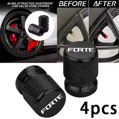 Car Wheel Tire Valve Caps Tyre Stem Covers Airdust Waterproof For KIA Forte Accessories