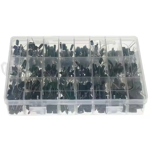 660pcs 24Value Capacitor Kit 100V 2A221J to 2A474J Polyester Film Capacitor Assorted Kit 0.47nF 0.68