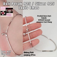 Gelang Kaki Perak 925 Lapis Mas Putih Awet Gelang Kaki Anti Karat Gelang Kaki Perak S925 Lapis Emas Putih Gelang Kaki Perak925 Lapis Mas Putih Akan Dikirim Sesuai Foto Gelang Kaki Wanita