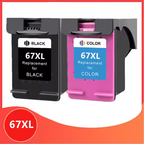 67XL Ink Cartridge Replacement for HP67 For HP 67 XL Deskjet 2723 2752 1225 6020 6052 6055 6420 6452