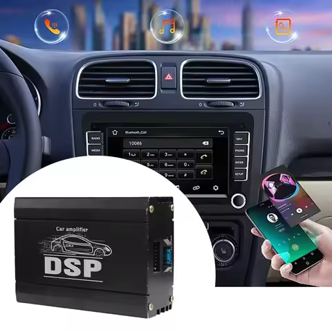 4x50W Car DSP Digital Audio Processor 4 In 6 Out DSP Car Power Amplifier Car DSP Amplifier for Car