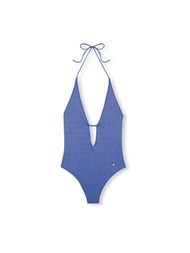 Bohodot ชุดว่ายน้ำวันพีช รุ่น Escote Donna - สีฟ้า