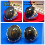 Cincin Batu Akik(Batu Hidup) Semulajdi,Cincin Batu Bertuah Akik Sulaiman Hijau(Batu Jade Tua)
