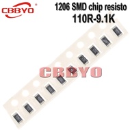100pcs 1206 5% SMD resistor 110R-9.1K 150R 220R 300R 470R 680R 910R 1K1.5K 2.4K 3.6K 6.8K 8.2K ohm B