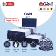 promo bulan agustus springbed central 2in1 Gold bed sorong bed dorong matras kasur spring bed