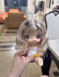 Springdoll Qbaby Wig Blythe Brown Hair Synthetic Fiber 1/6 Scale in Stock วิก Qbaby Blythe ทรงผมสีน้