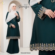 Riau Suraya Sulam By Uzma Exclusives - Baju Kurung Riau Labuh - Kurung Muslimah Ironless
