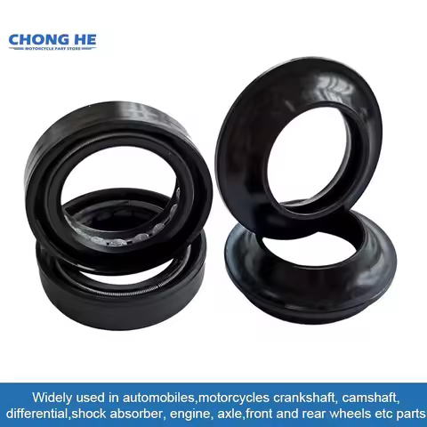 33x45x10.5 33*45 Front Shock Fork Suspension Damper Shaft Oil Seal Retainers & 33 45 Dust Cover Lip 