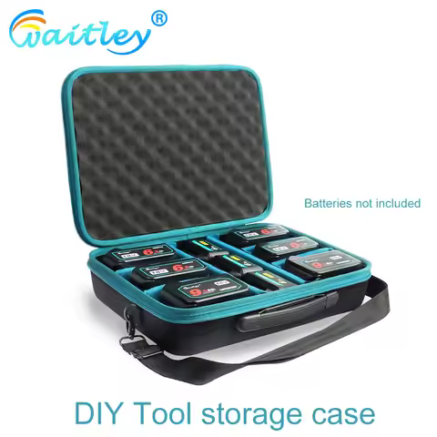 Waitley Portable Tool Battery Storage Case Waterproof accessories box For Makita ect batteries store