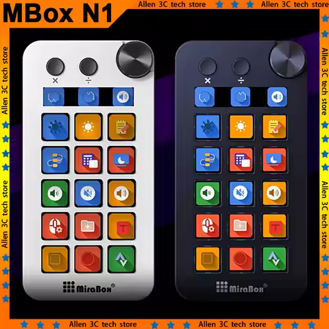 Original MBox N1 StreamDeck Mini Visual Keyboard Desktop Streaming Console Hub 15Key LCD Button Live