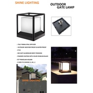 MODERN LAMPU PAGAR LUAR DENGAN LED MENTOL / MODERN DESIGN OUTDOOR GATE LAMP WITH LED BULB