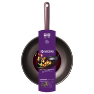 【KYOCERA 京瓷】日本京瓷 輕量陶瓷鑽石不沾平底深炒鍋 28cm(原廠總代理)