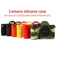 Silicone Armor Skin Case Body Cover Protector For Snoy A72 A7R3 A7R4 A7M4 A7R5 A9II A7C Camera Bag