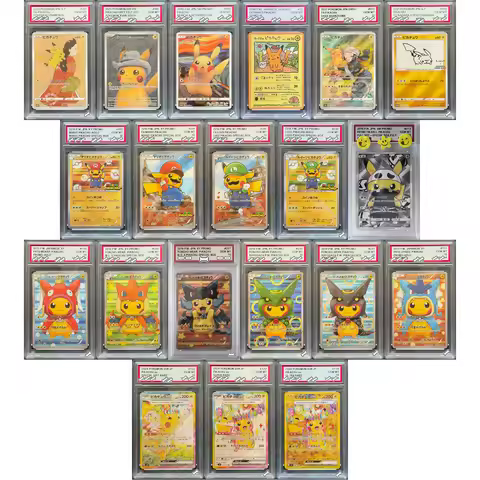 Pikachu Poncho Mario Luigi SV8P Grey Felt Hat Van Gogh Custom Card Set - Pokemon TCG Collection Gift