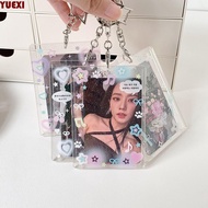 YUEXI Acrylic Photocard Holder, 2.7x4.1 Inch Transparent Photo Card Case, Cute Pattern Printing with