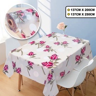 Taplak Meja Makan Motif Bunga/ Taplak Meja Makan Motif Bahan Peva Anti Air/Taplak Meja Makan Plastik