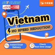 SCT Vietnam eSIM High Speed 1-15 Days Daily 300MB-7GB Unlimited Travel Data Vietnam eSIM send in 1mi