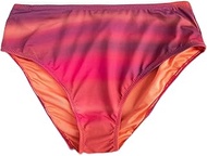 Women's Degrade High Rise Bikini Bottom, Orange Design (2d2), 42