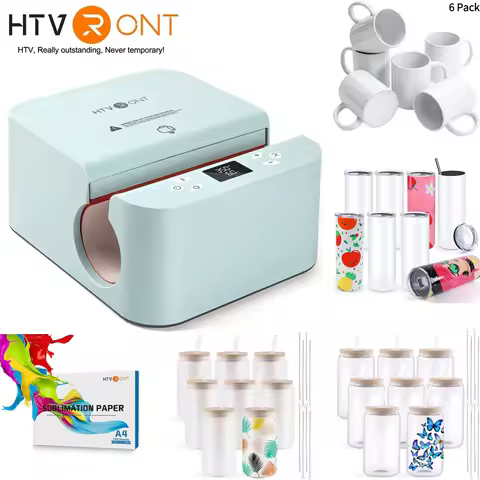 HTVRONT Auto Tumbler Heat Press Machine - Mug Heat Press Heat Up Fast & Even, Professional Tumbler P