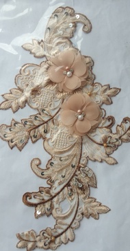 bordir tempel Payet+ bunga organza
