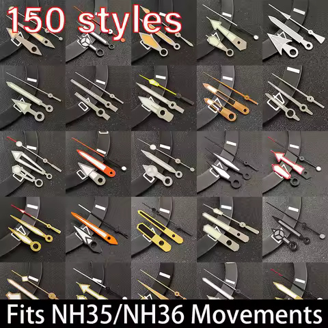 NH36 Hands Black/Rose Gold Watch Accessories Watch pointer N H35 NH36 Hands Blue Green/Green Glow fi