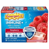 วิตามินซี แบบผง Emergen-C Immune+ Triple Action Immune Support  1000Mg Vitamin C  Raspberry – 30 Count