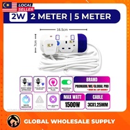 𝐆𝐋𝐎𝐁𝐀𝐋 𝐏𝐑𝐎 Extension Wayar Soket Plug Socket Trailling Socket Plug Extension SIRIM Approved Pemyambu