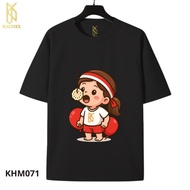 KAUNIX ADULT T-shirt (KHM071) August 2025 Indonesian Independence Day 3D T-shirt Screen Printed T-sh